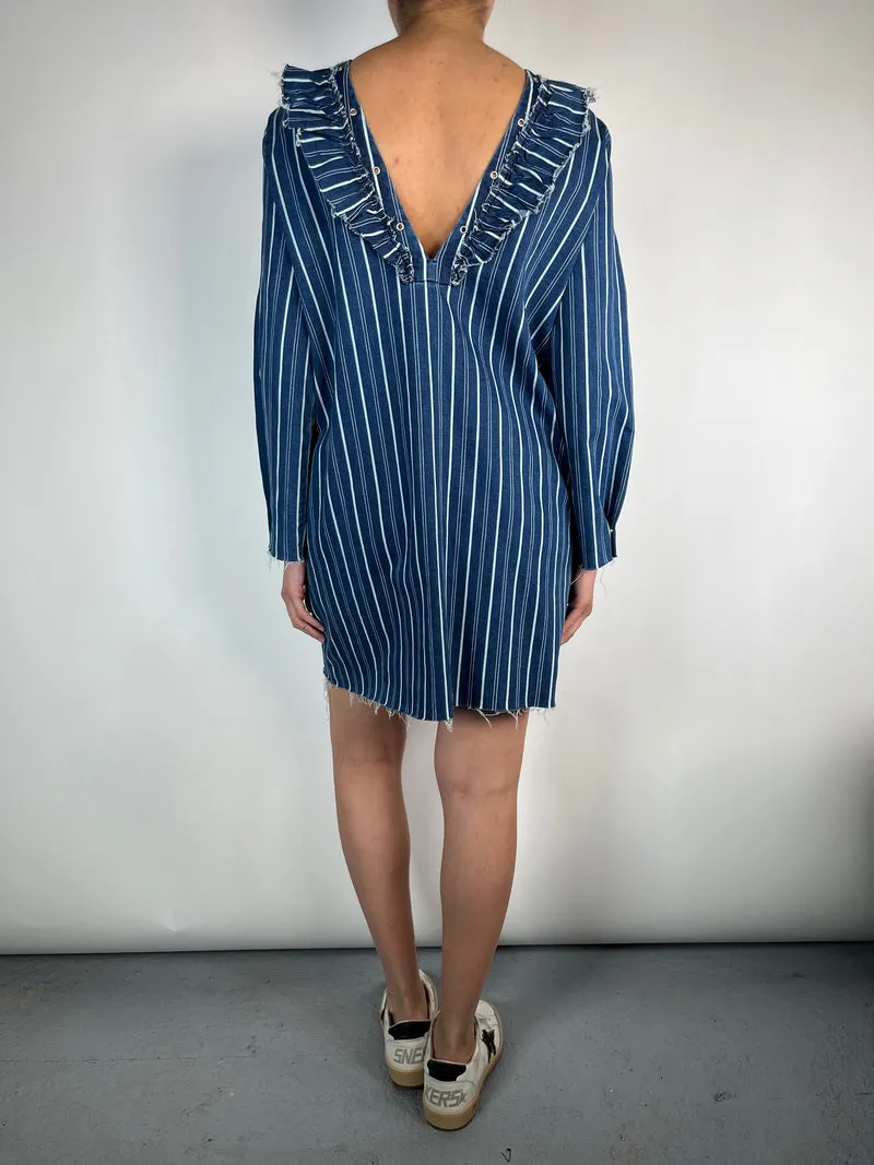 ZARA Vestido Rayas Desflecado